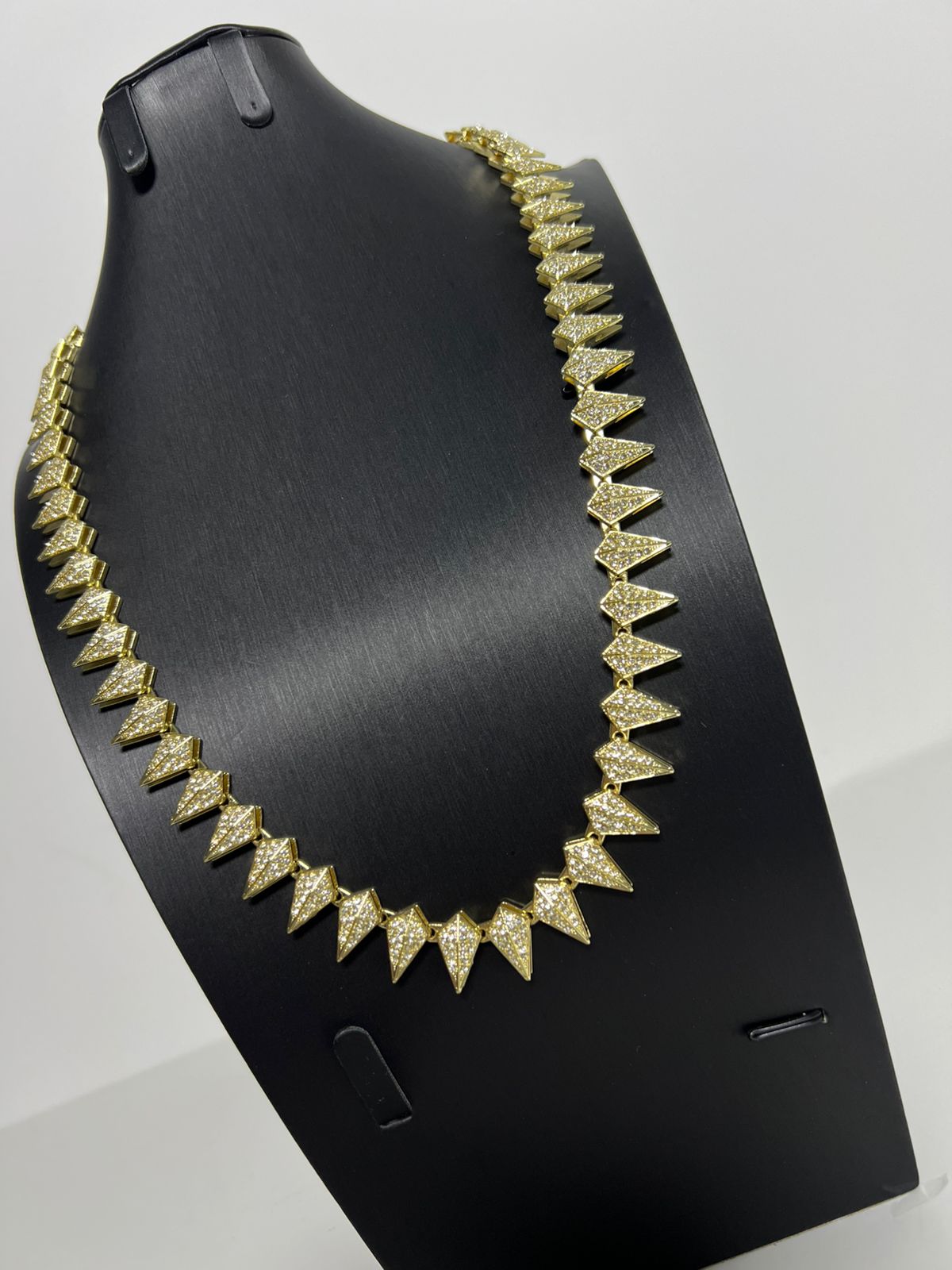 Cubana estilo diamantes dorada