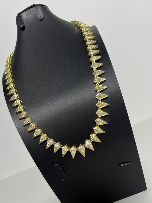 Cubana estilo diamantes dorada