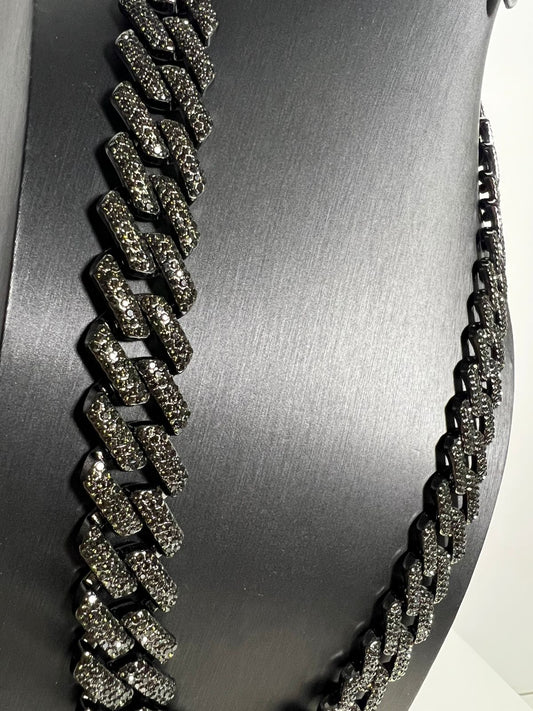 Cadena cubana ICED OUT Negra