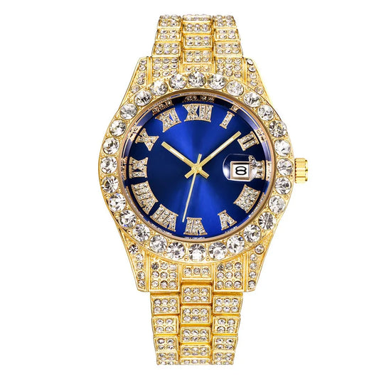 Reloj Dorado Azul