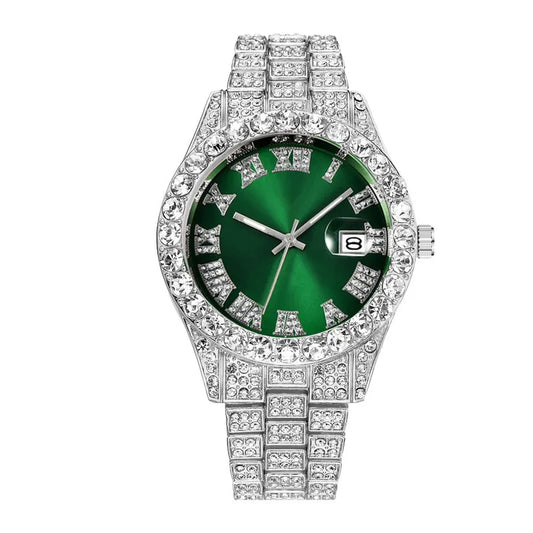 Reloj Plateado Verde